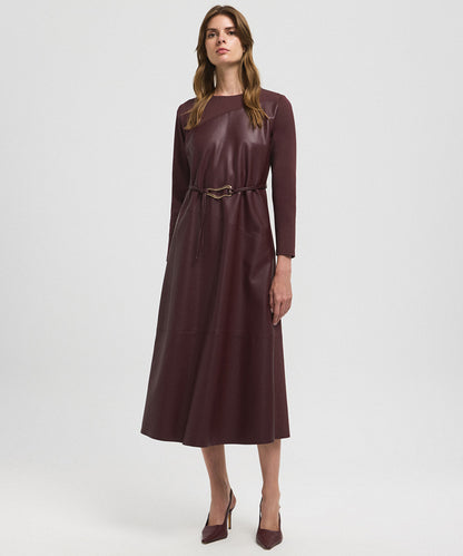 Mixed Dress with Belt