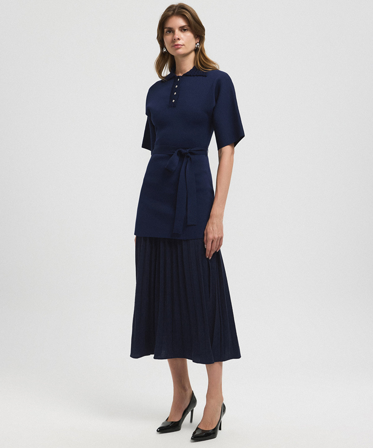Layered Pleated Dress