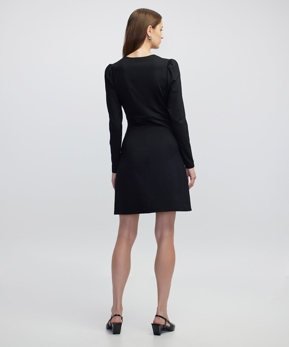 Metal Buckle Jersey Dress