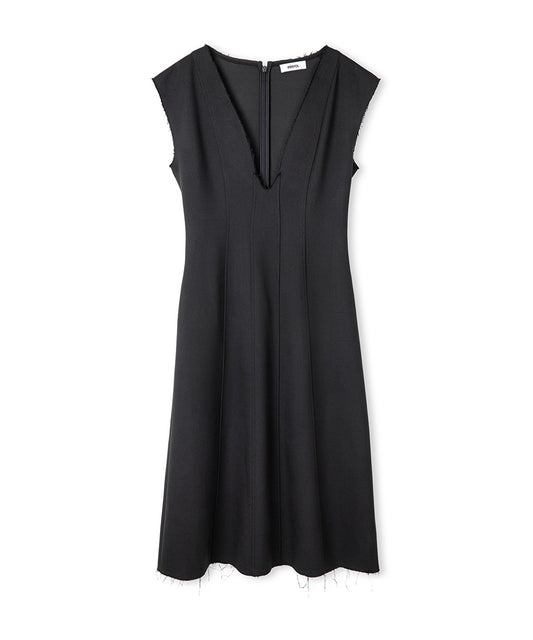 Two-in-One V-Neck Midi Dress