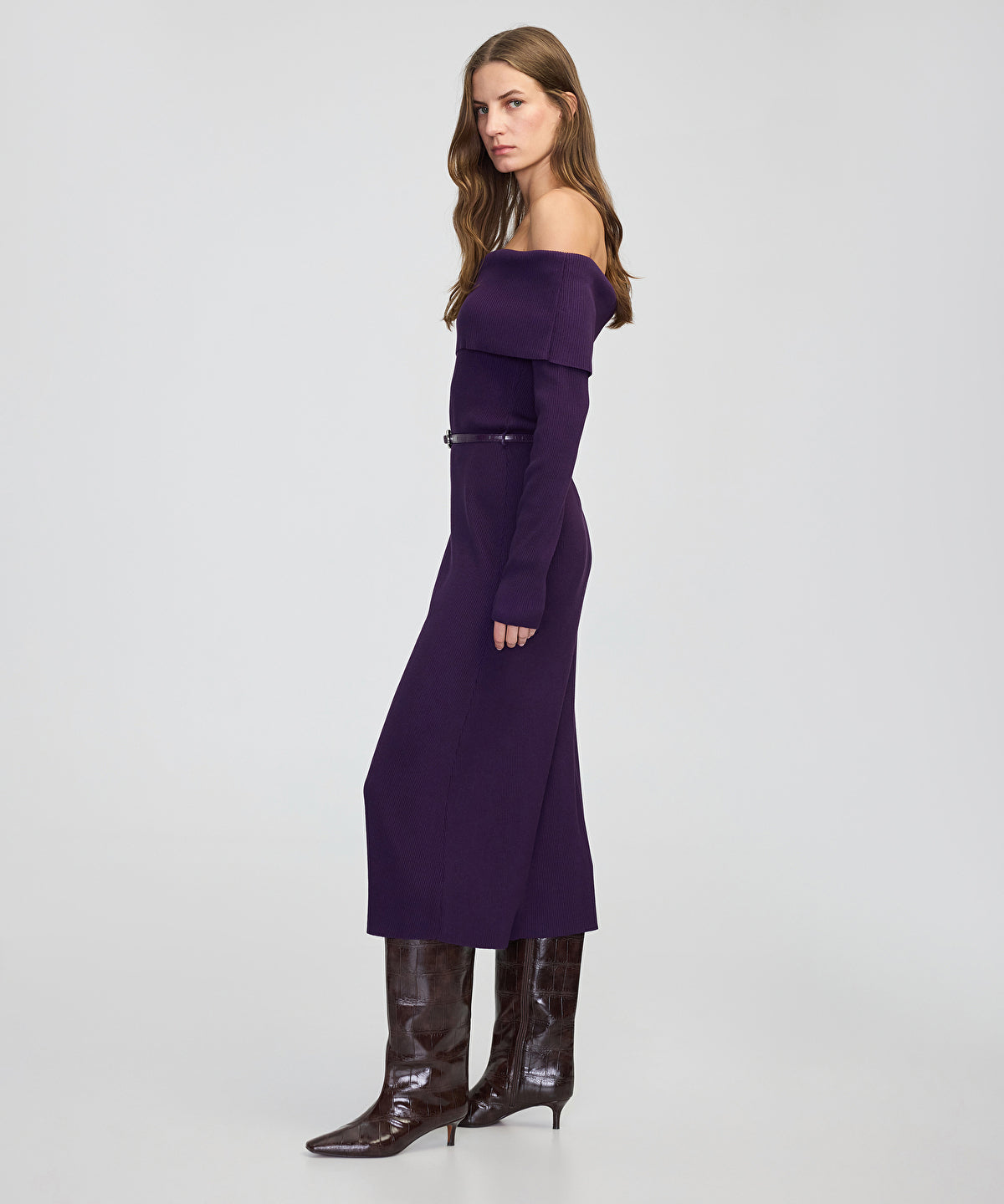 Off-the-Shoulder Knit Dress