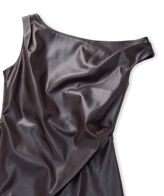 Leather-Effect Dress