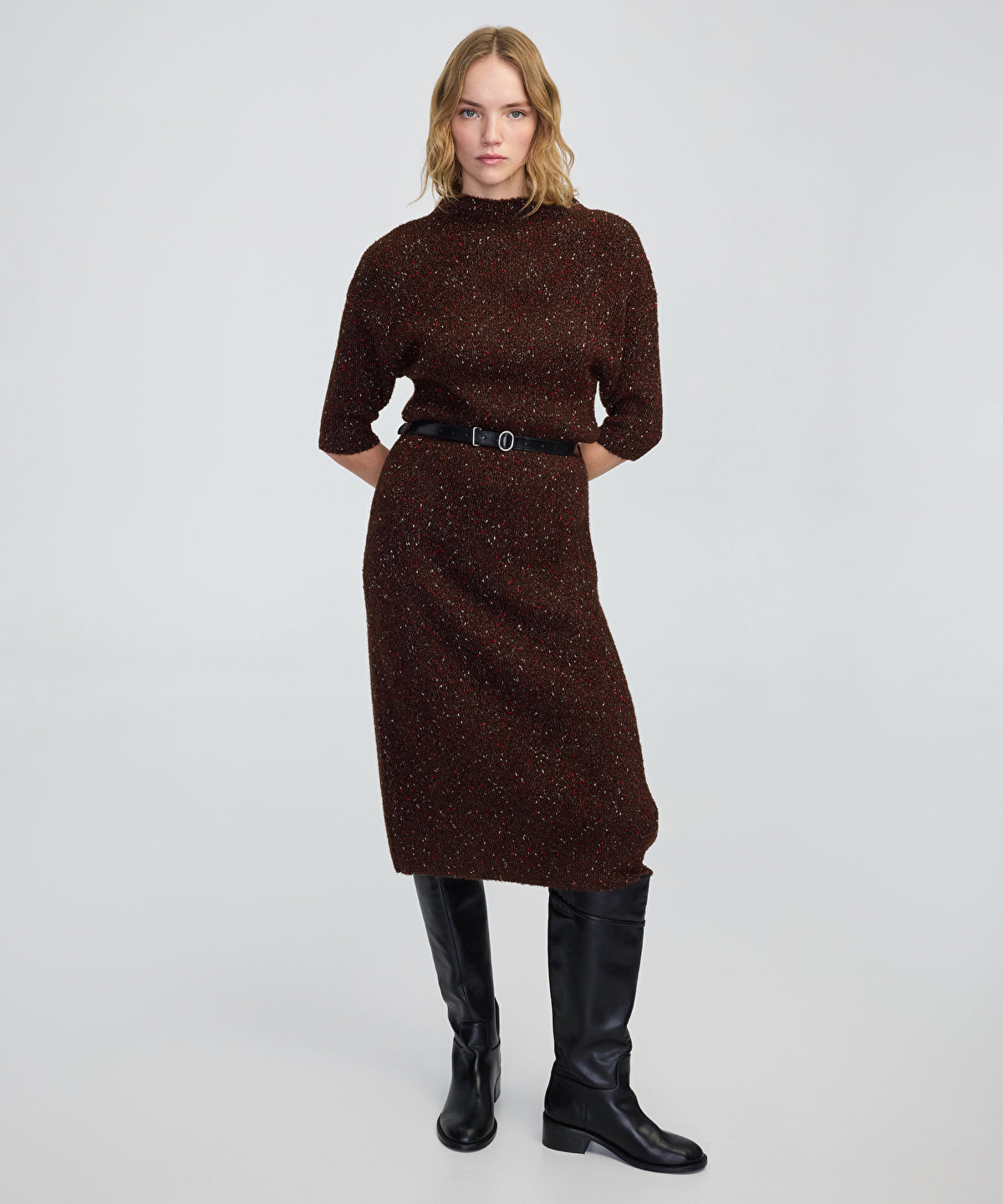 Belted Knit Dress