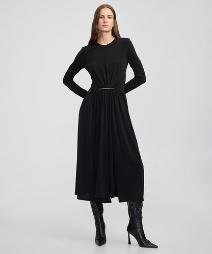 Gathered Jersey Dress