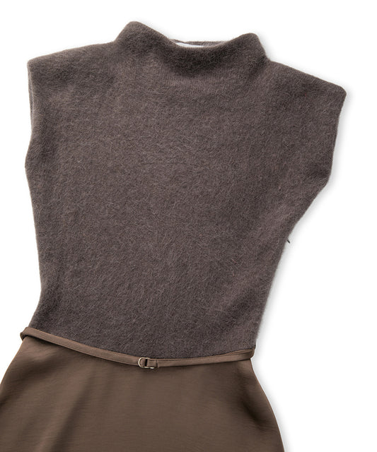 Belted Combination Dress