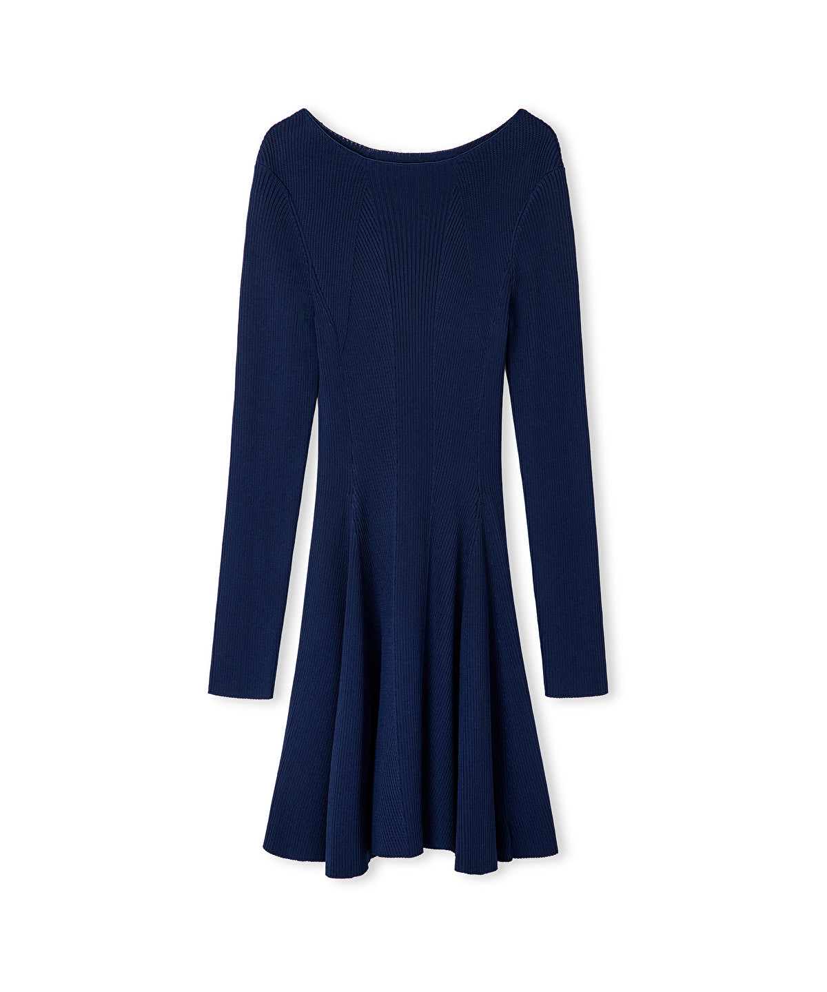 Zoomed Ribbed Knit Dress