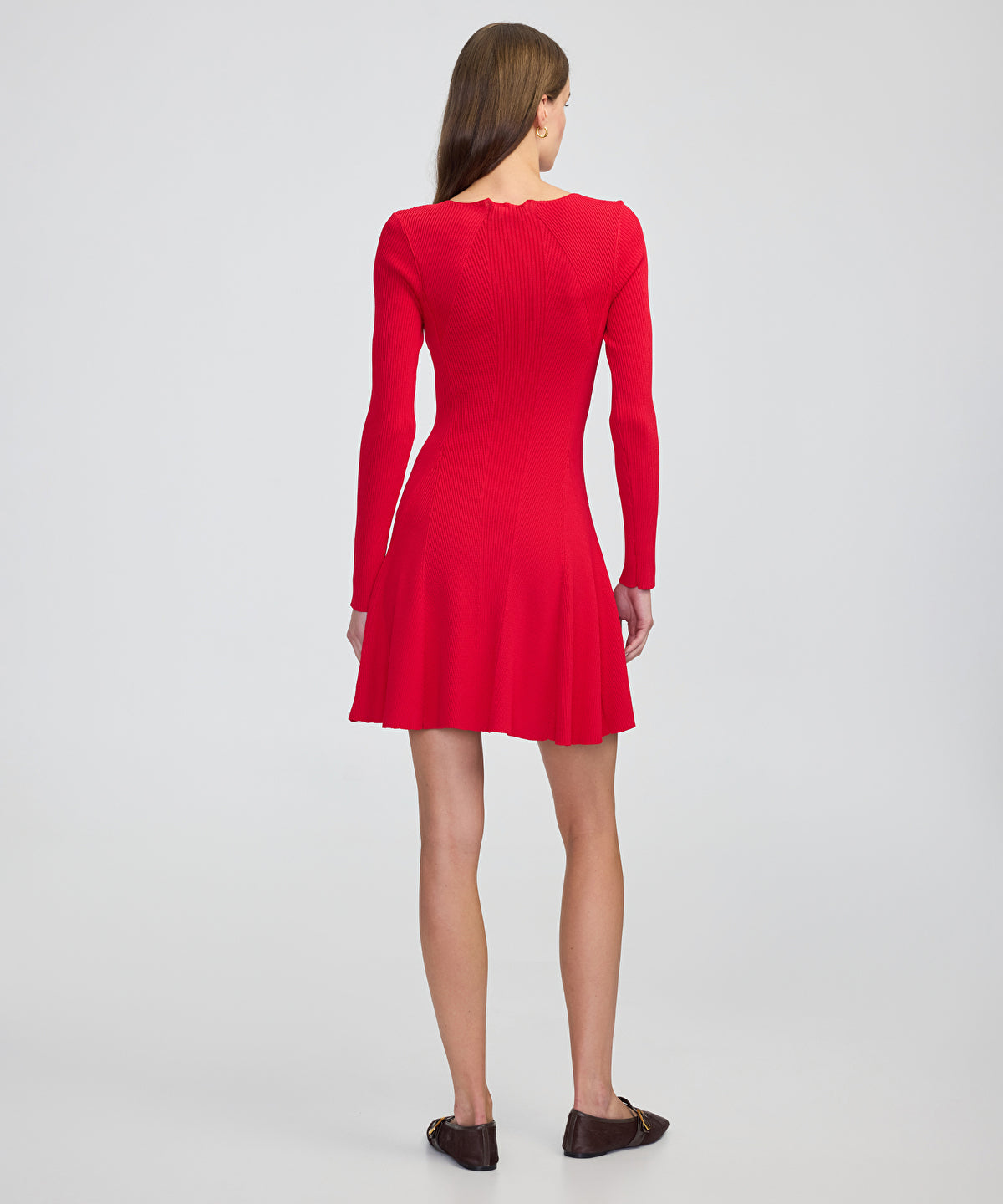 Zoomed Ribbed Knit Dress