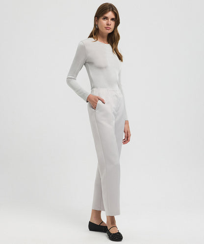 High-Waist Carrot Fit Trousers