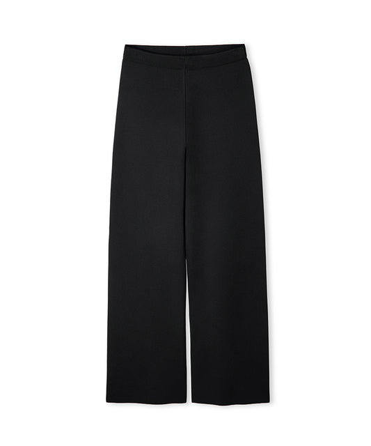 Wide-Leg Knit Trousers