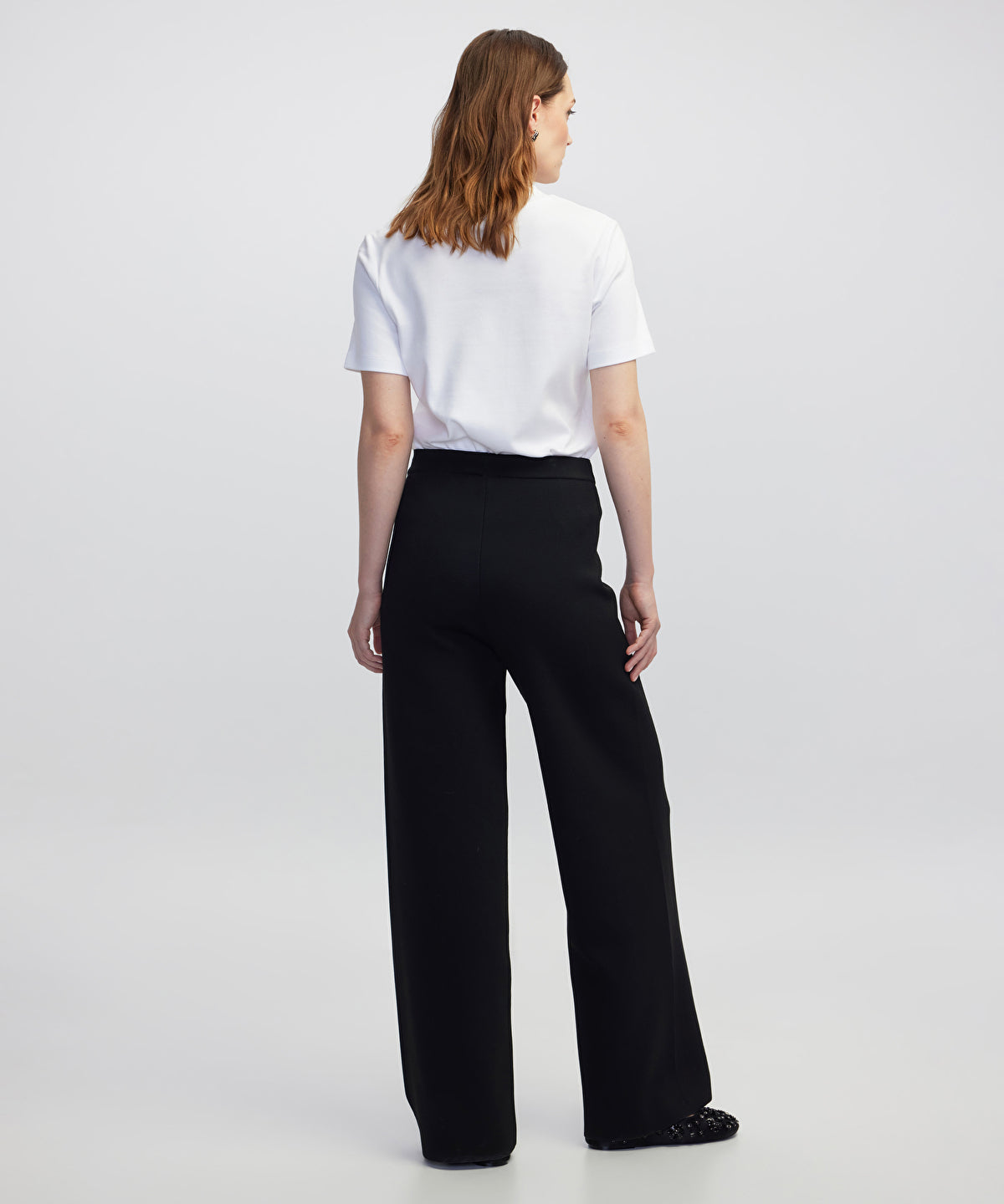 Zoomed Wide-Leg Knit Trousers