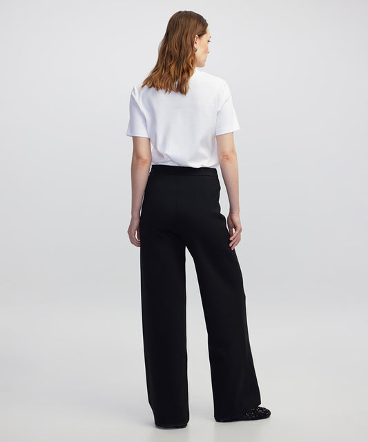 Wide-Leg Knit Trousers