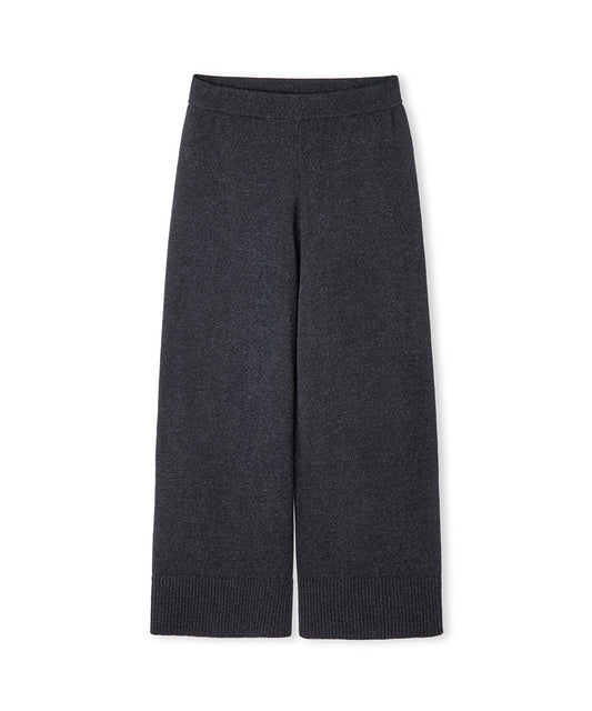 Wide-Leg Knit Trousers
