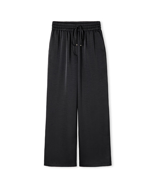 Elastic Waist Wide Leg Trousers