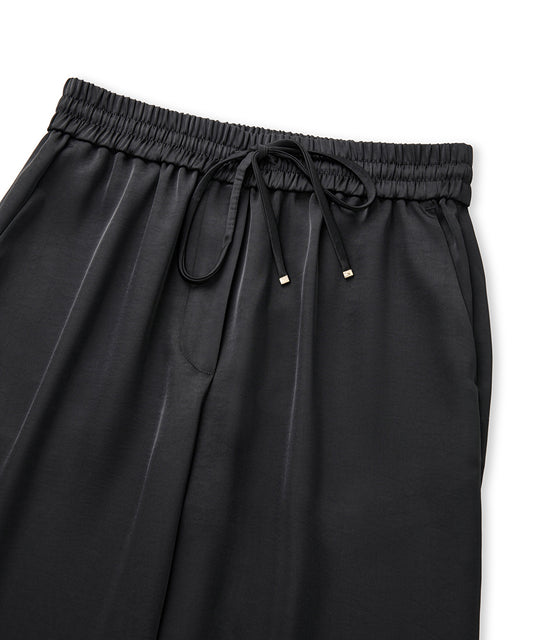 Elastic Waist Wide Leg Trousers