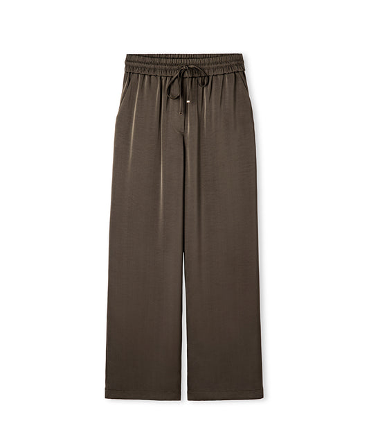 Elastic Waist Wide Leg Trousers
