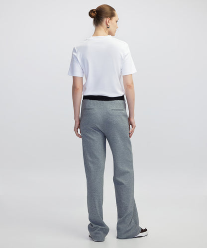 Mixed Media Color-Block Trousers