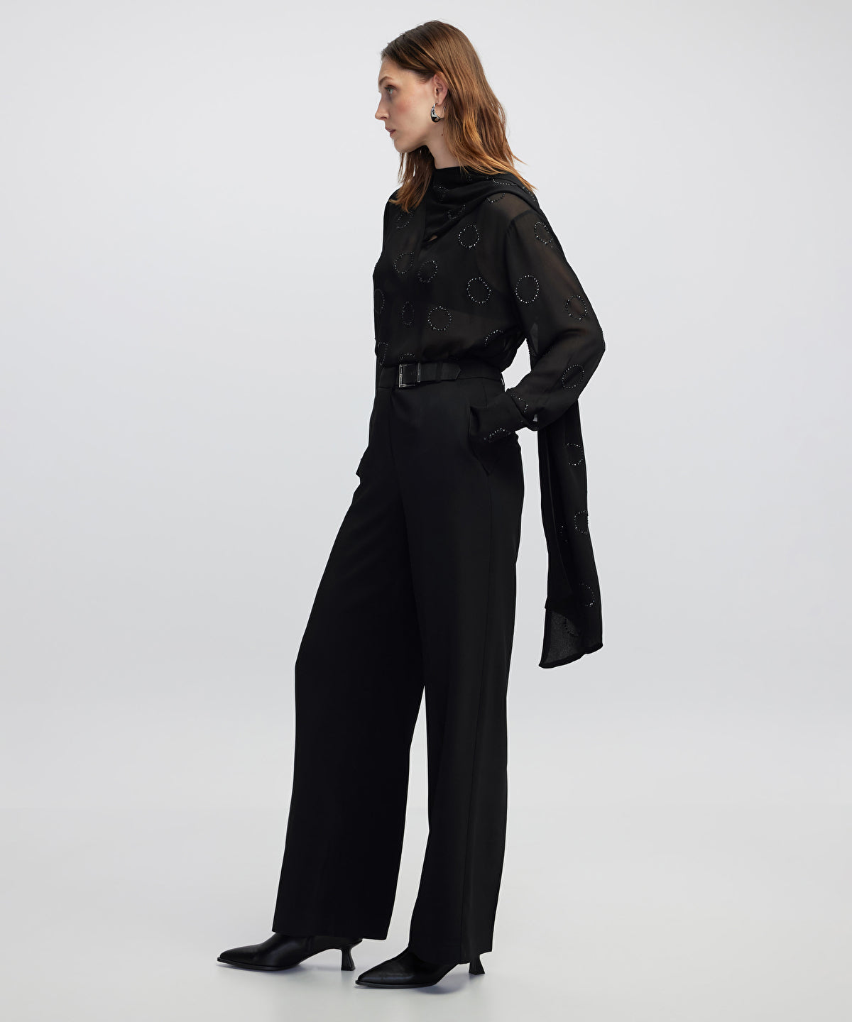 Contrast Belt Trousers