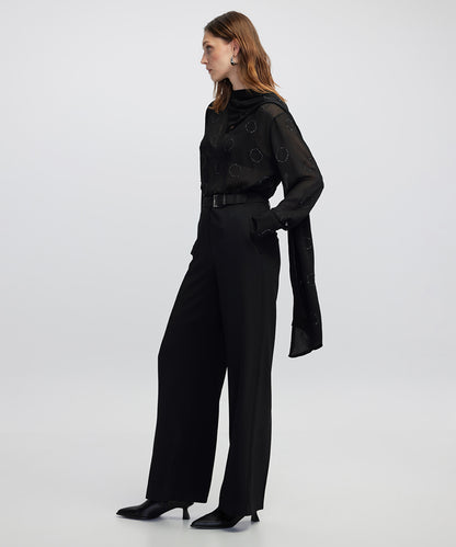 Contrast Belt Trousers