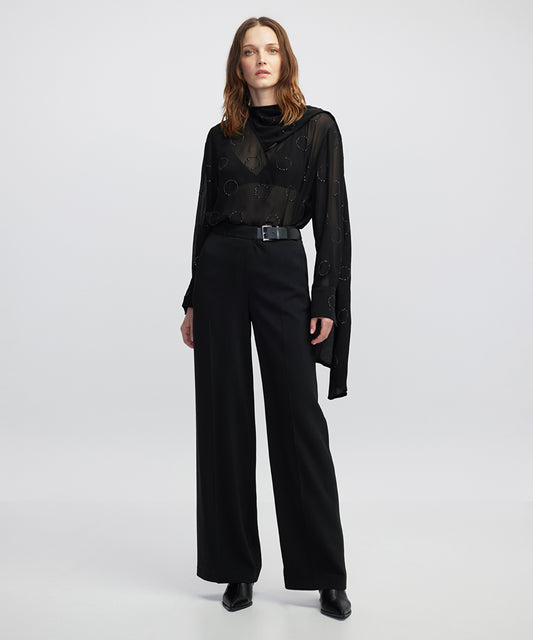 Contrast Belt Trousers