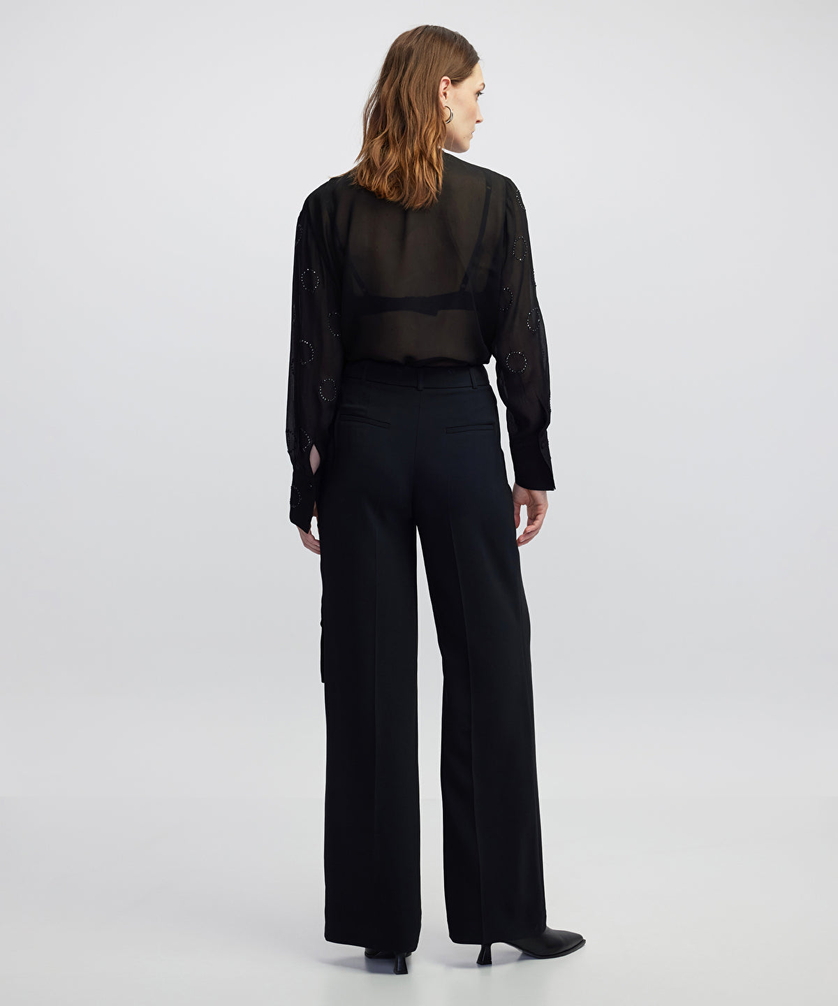 Zoomed Contrast Belt Trousers