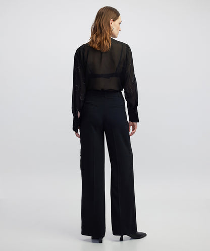 Contrast Belt Trousers