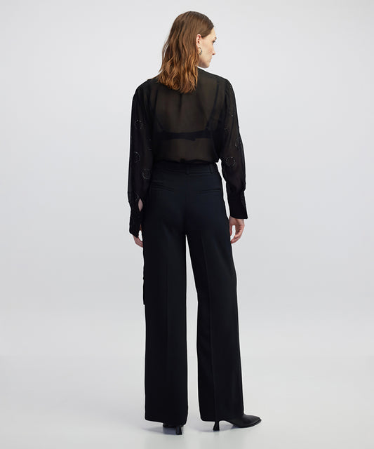 Contrast Belt Trousers