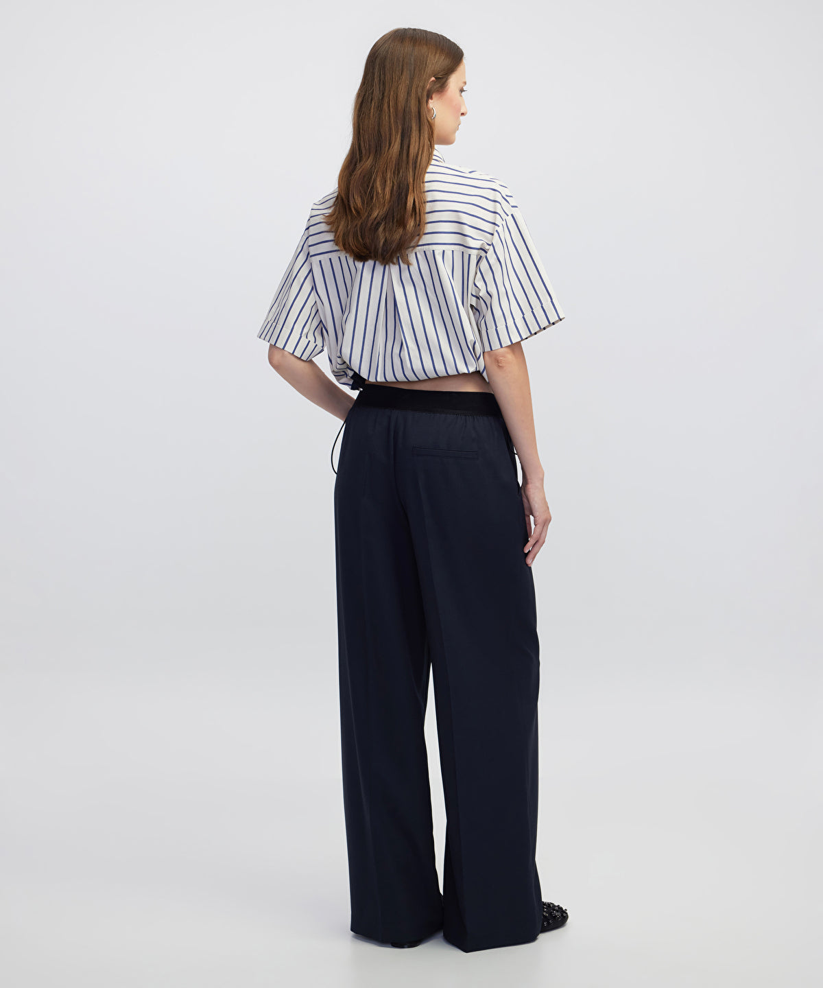 Zoomed Mixed Media Trousers