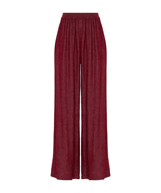 Textured Wide-Leg Trousers