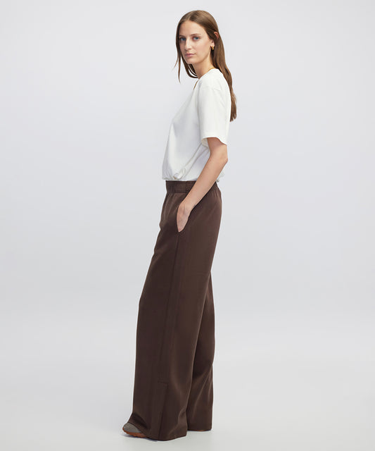 Elasticated Waist Wide-Leg Trousers