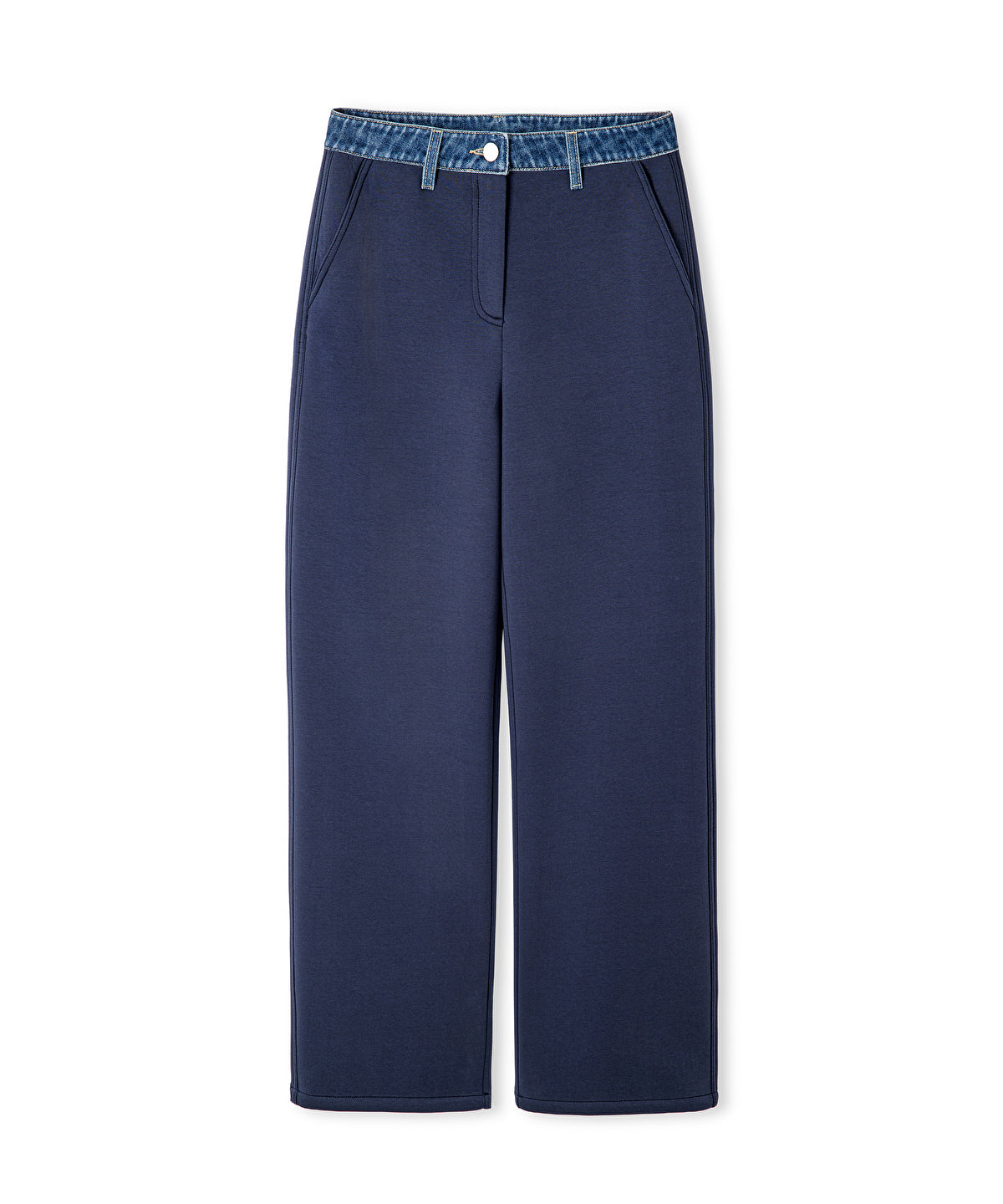 Zoomed Denim-Trimmed Trousers