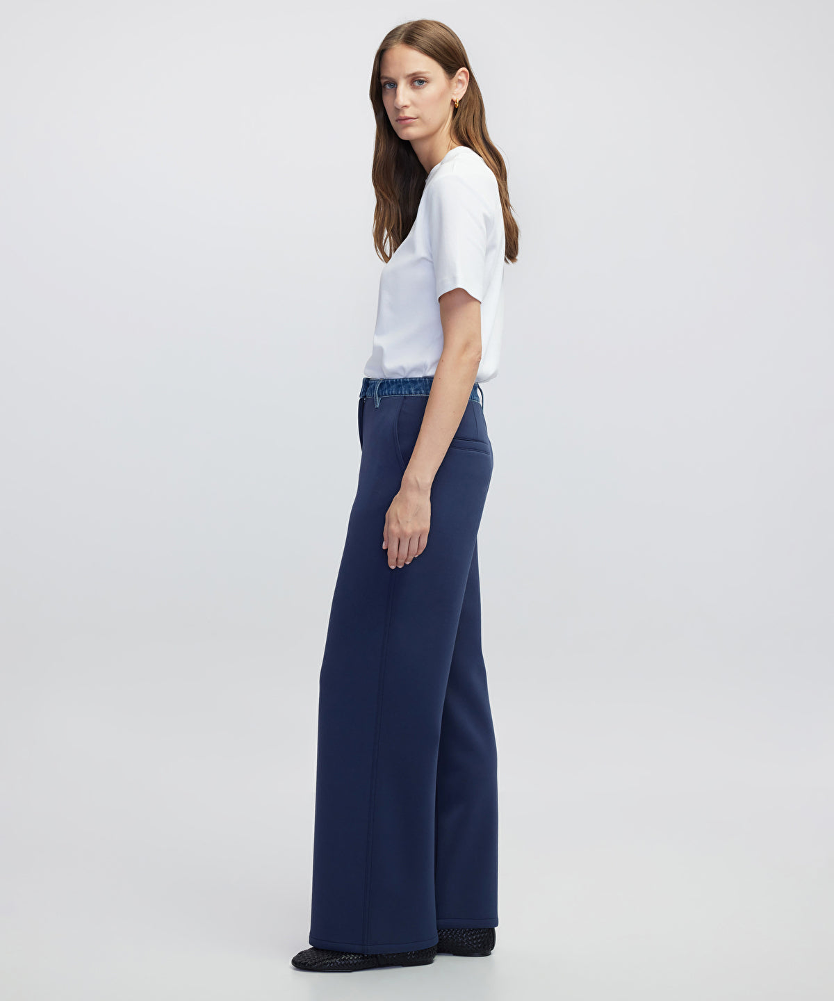 Denim-Trimmed Trousers