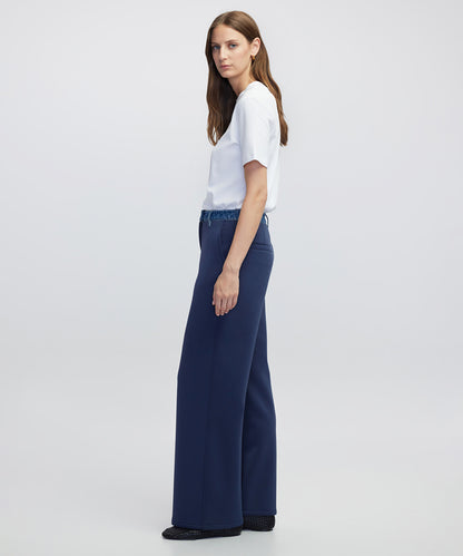 Denim-Trimmed Trousers
