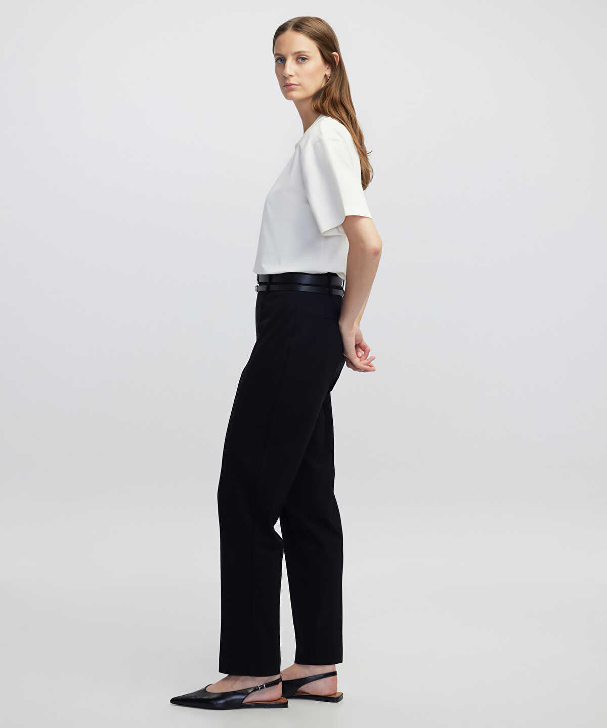 Double Belt Carrot Trousers