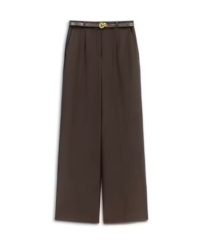 Wide-Leg Press-Crease Trousers