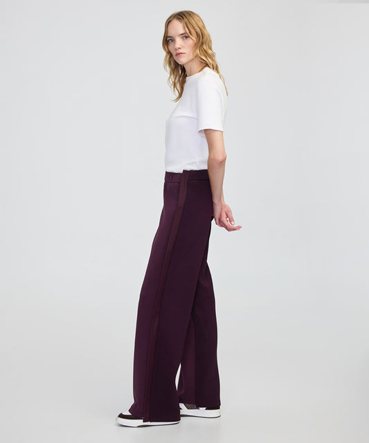 Color-Block Wide-Leg Trousers