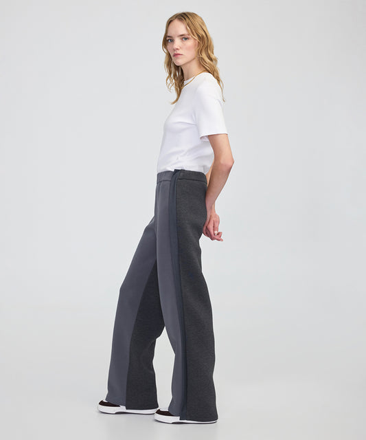 Color-Block Wide-Leg Trousers
