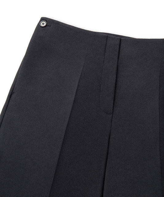 Wide-Leg Trousers with Buttons