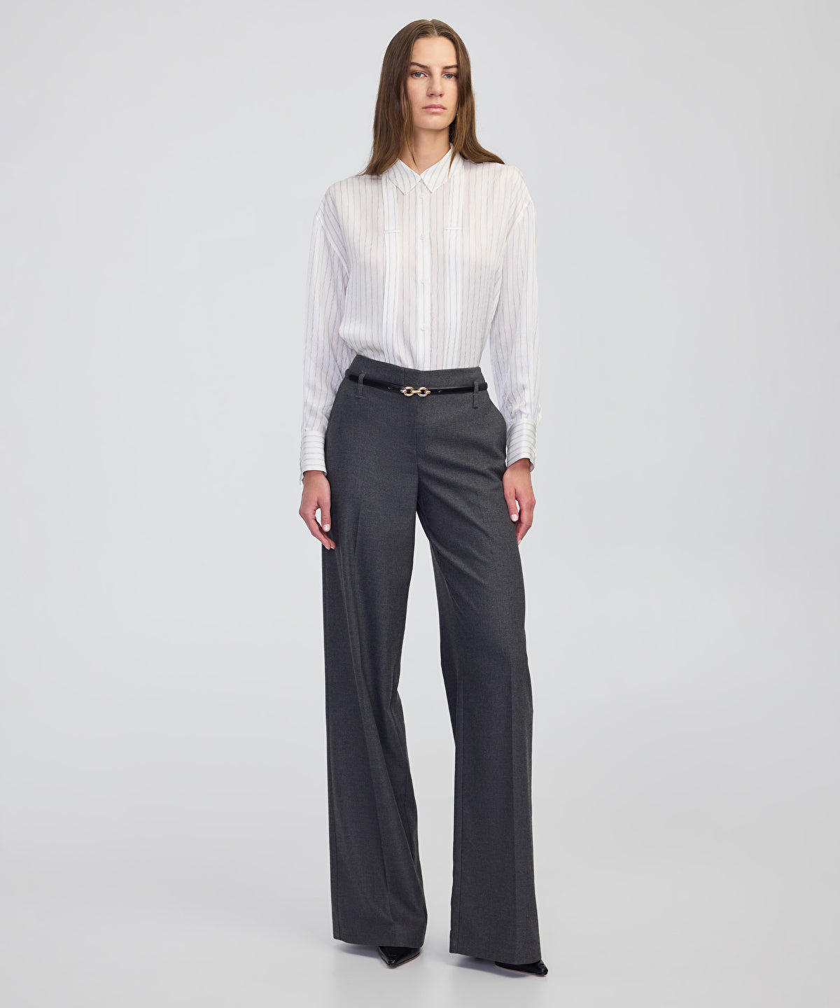 Belted Wide-Leg Trousers