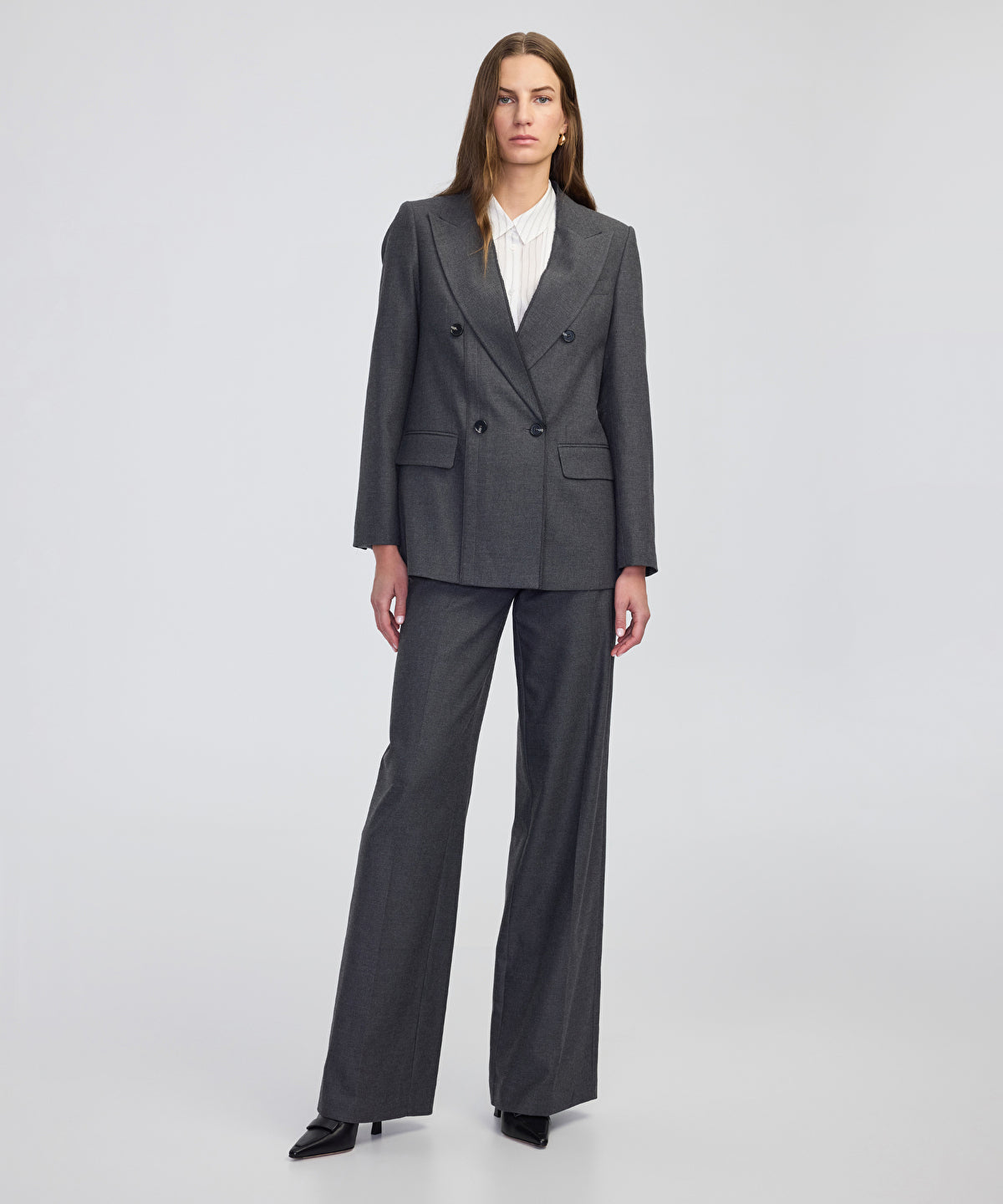 Zoomed Belted Wide-Leg Trousers
