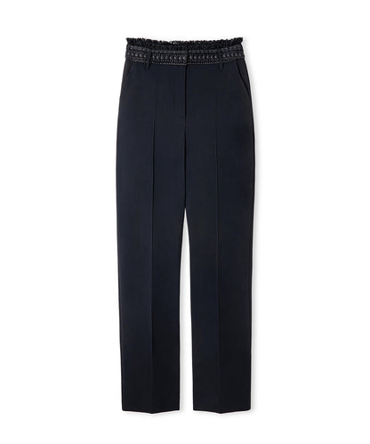 Mixed Straight-Leg Trousers