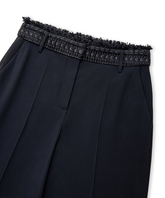 Mixed Straight-Leg Trousers