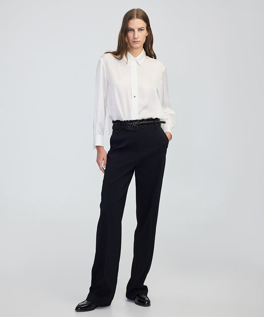 Mixed Straight-Leg Trousers