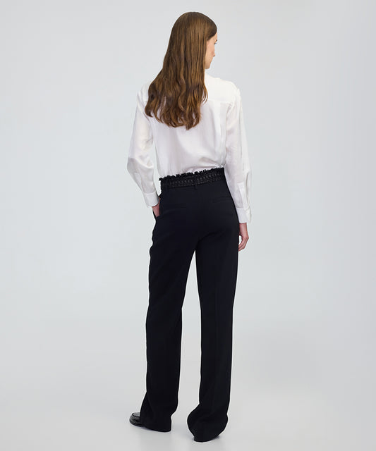 Mixed Straight-Leg Trousers