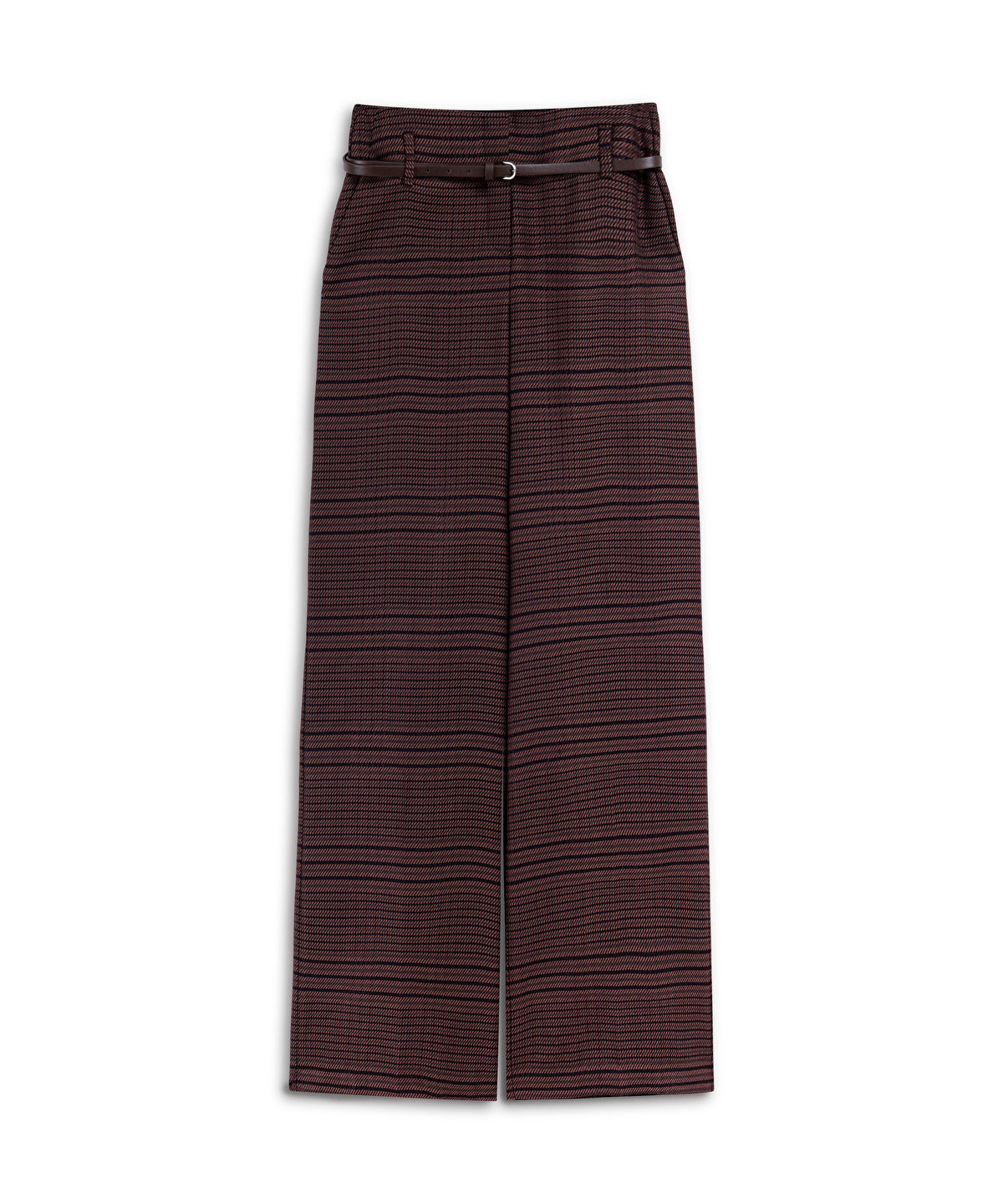 Zoomed Plaid Wide-Leg Trousers
