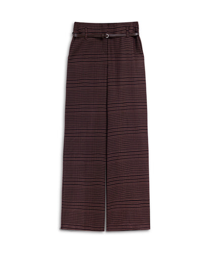 Plaid Wide-Leg Trousers