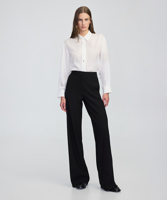 Side-Panel Wide-Leg Trousers