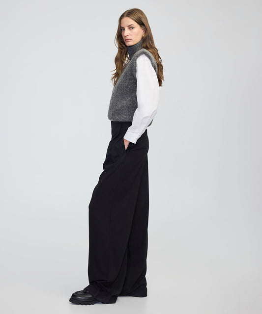 Wide-Leg Trousers with Belt