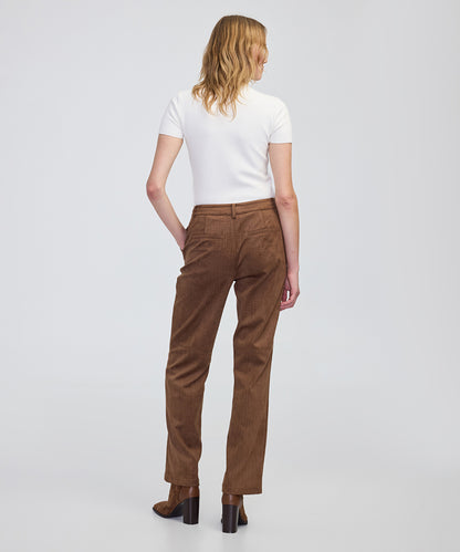Croc-Effect Straight-Leg Trousers