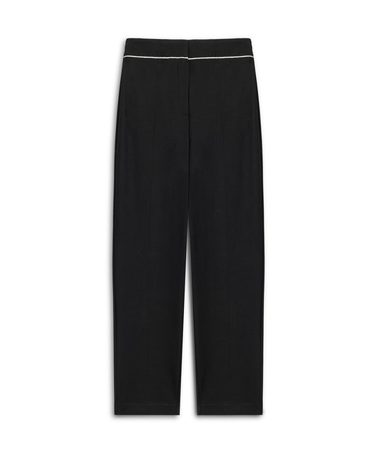 Contrast-Piping Cigarette Trousers