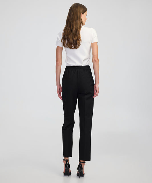 Contrast-Piping Cigarette Trousers
